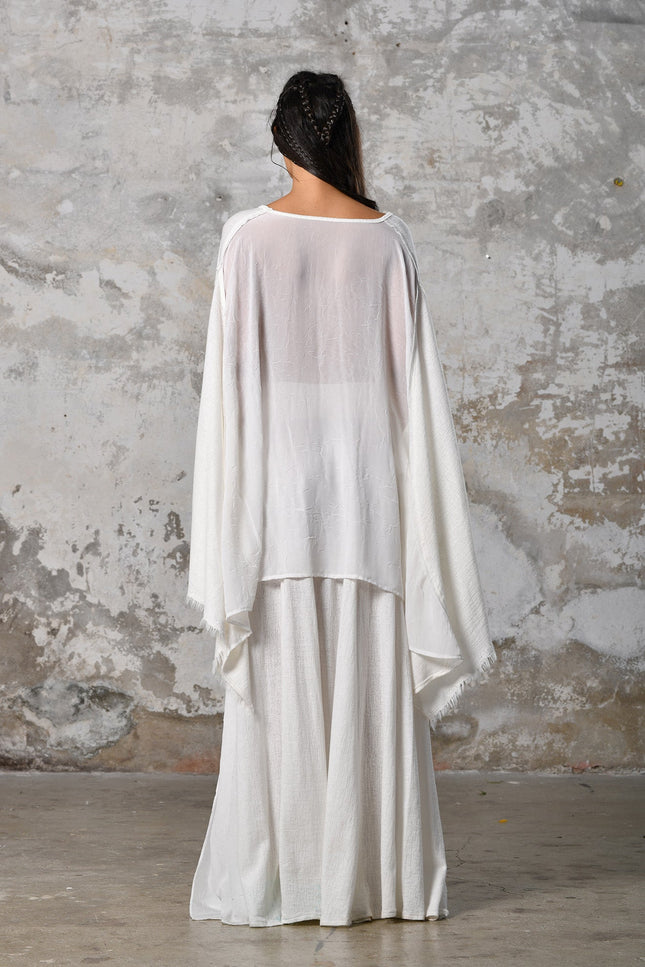 Zhenabia | Leila Top in White