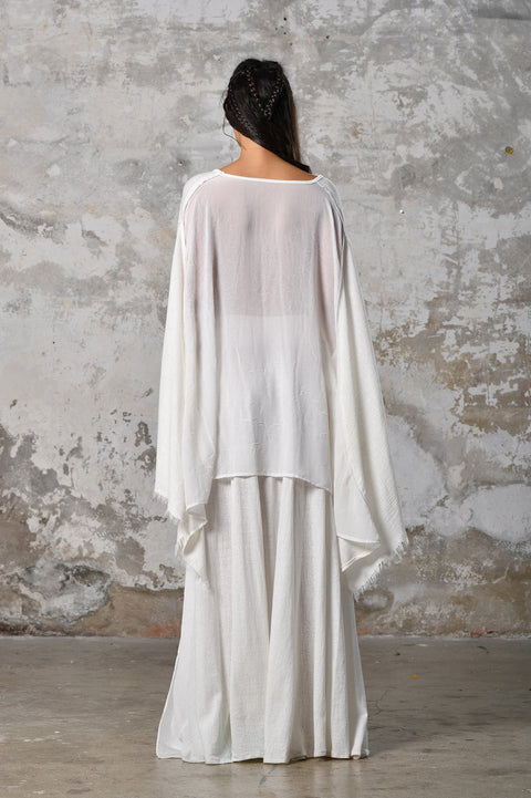 Zhenabia | Leila Top in White