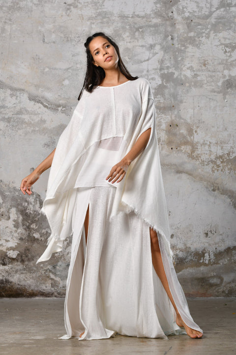 Zhenabia | Leila Top in White