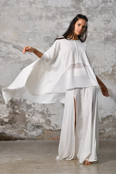 Zhenabia | Leila Top in White