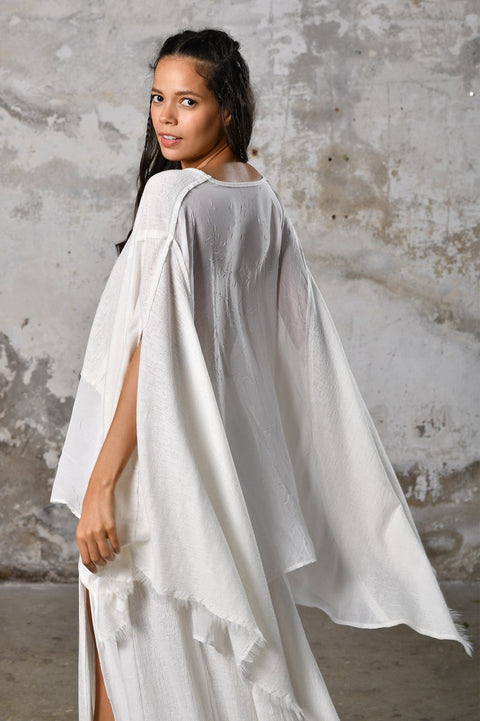 Zhenabia | Leila Top in White