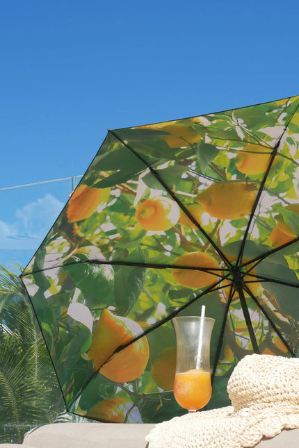 Lemon Umbrella – Vibrant, Windproof & UPF50+ Protection.