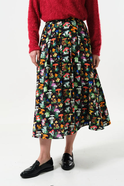 Lizea Toadstool Tales Print Midi Skirt - Detail 1