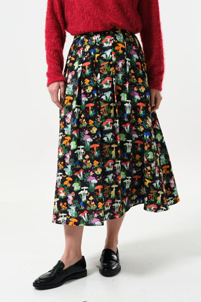 Lizea Toadstool Tales Print Midi Skirt - Detail 1