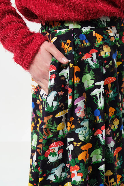 Lizea Toadstool Tales Print Midi Skirt - Detail 2