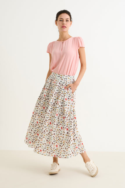 Lizea Dogs Day Midi Shirt - Multicoloured - Back