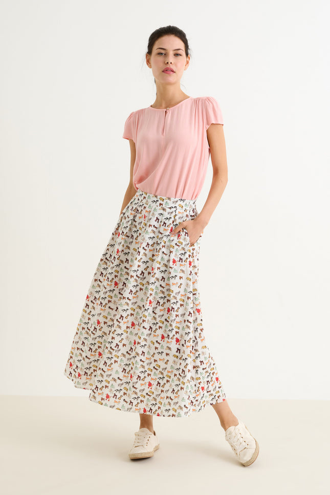 Lizea Dogs Day Midi Shirt - Multicoloured - Back