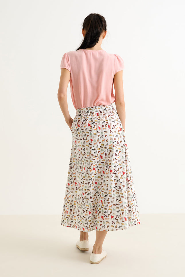 Lizea Dogs Day Midi Shirt - Multicoloured - Detail 2