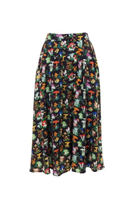 Lizea Toadstool Tales Print Midi Skirt - Styled