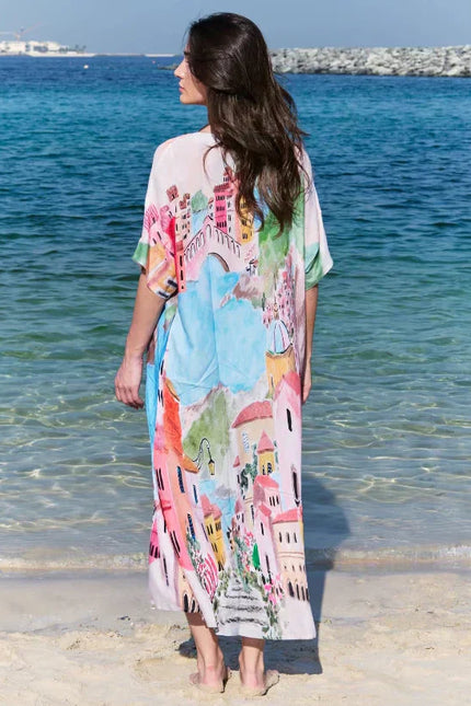 La Riviera Multicolor Long Kaftan