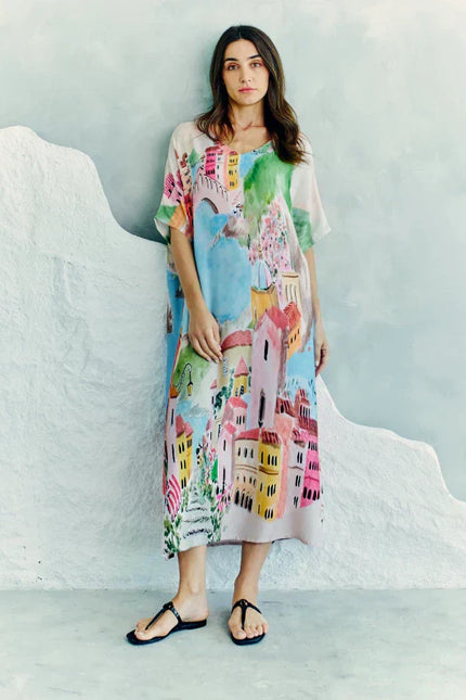 La Riviera Multicolor Long Kaftan