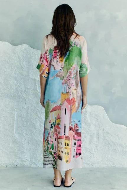 La Riviera Multicolor Long Kaftan