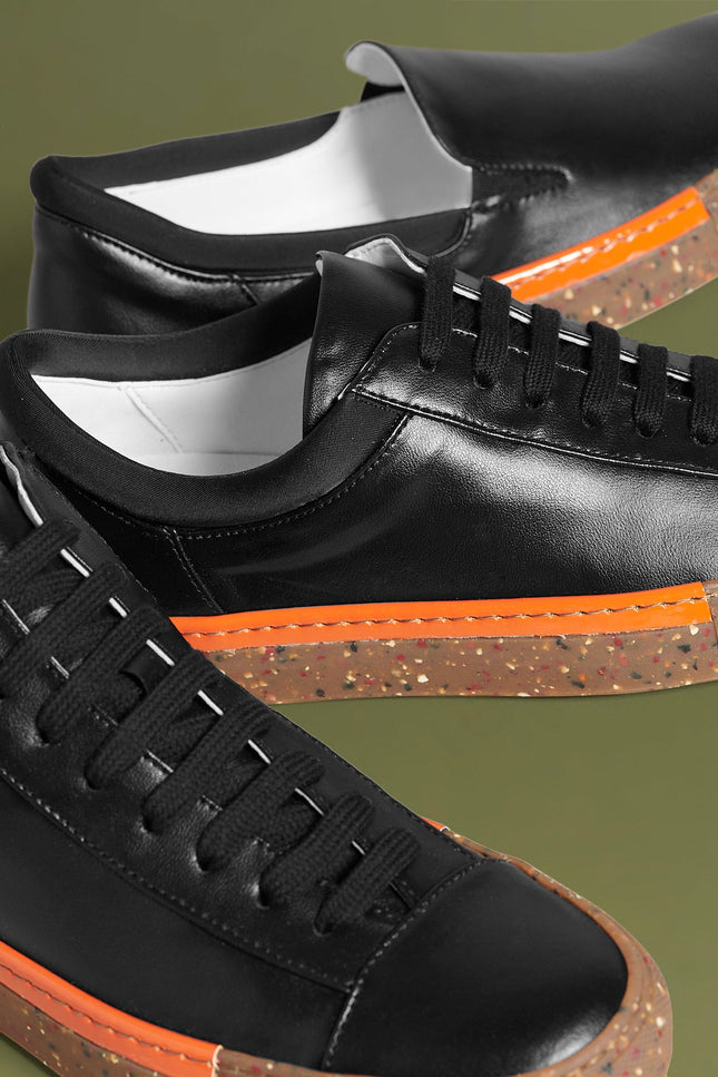 O2 Monde | Laurie Sneakers black velvet
