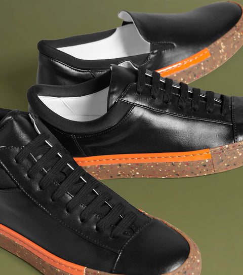 O2 Monde | Laurie Sneakers black velvet