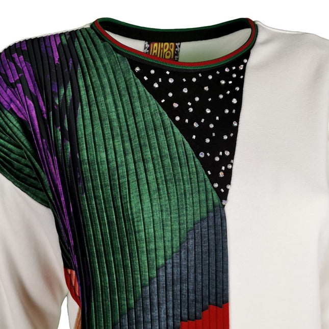 Lalipop Design | Pleated Sweatshirt with rhinestones