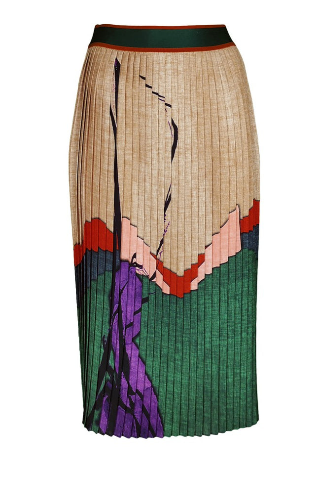 Lalipop Design | Pleated Midi skirt with abstract digital print