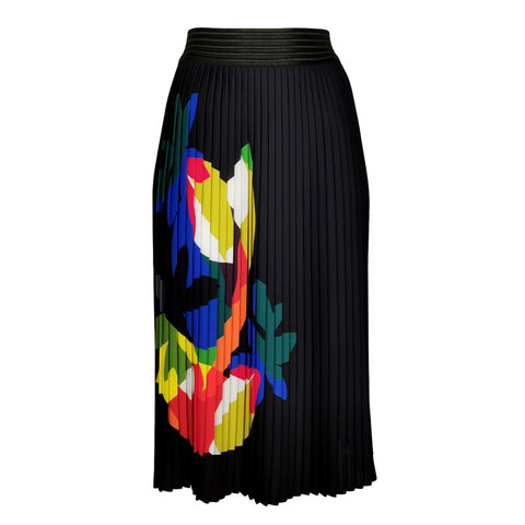 Lalipop Design | Pleated Midi skirt with bright colorful digital print