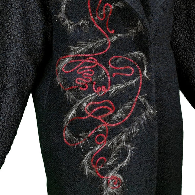 Lalipop Design | Long Coat with embroidery details and raglan sleeves