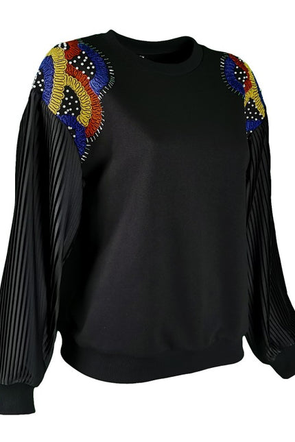 Lalipop Design | Sweatshirt with embroidered shoulders