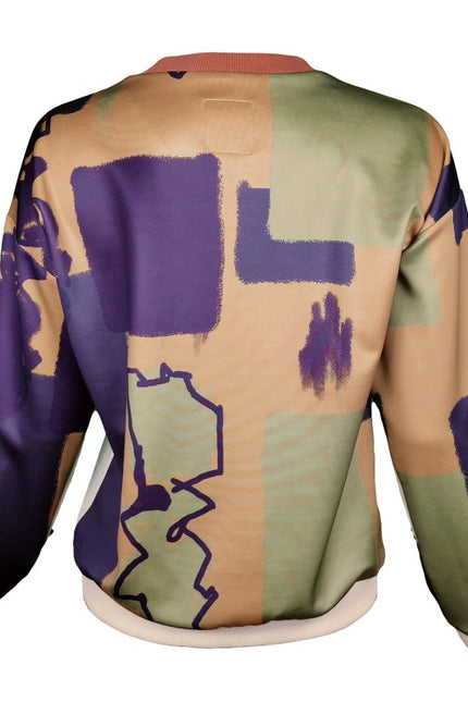 Lalipop Design | Sweatshirt with khaki vegan leather details
