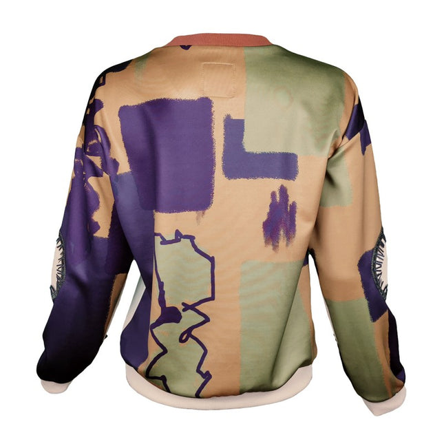 Lalipop Design | Sweatshirt with khaki vegan leather details