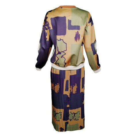 Lalipop Design | Bluza z detalami z wegańskiej skóry w kolorze khaki