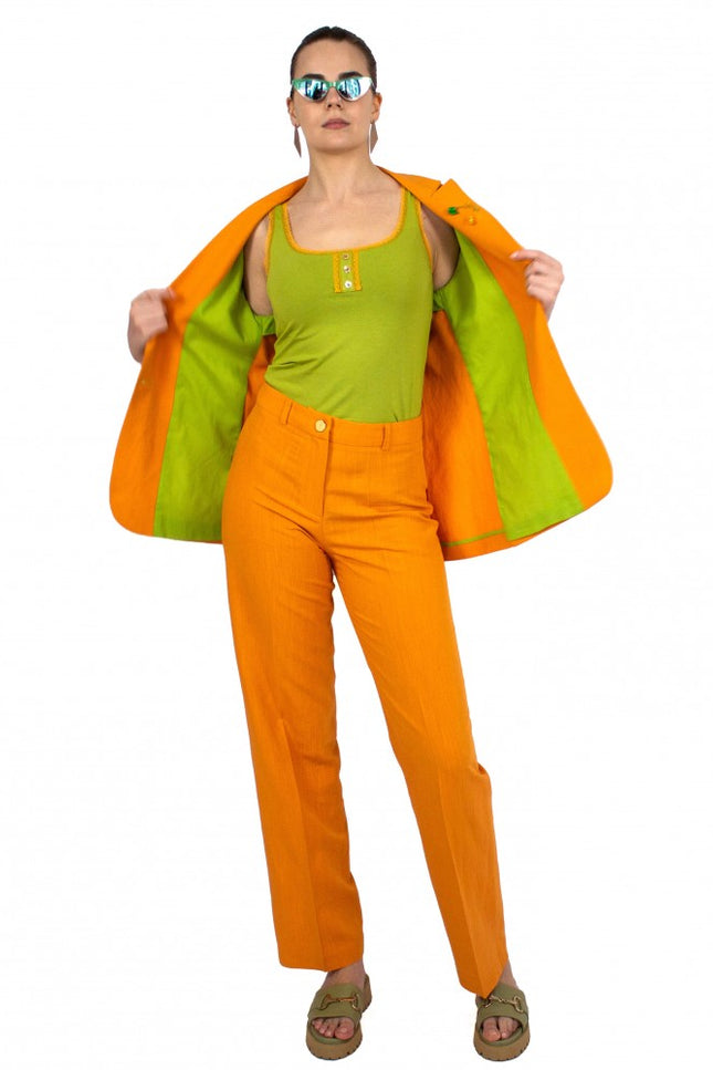 Lalipop Design | Wide Leg Trousers orange