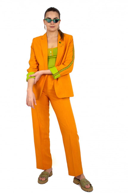 Lalipop Design | Wide Leg Trousers orange