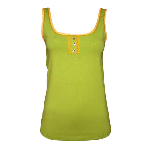 Lalipop Design | Knitted Scoop-neck Tank Top with lace detail