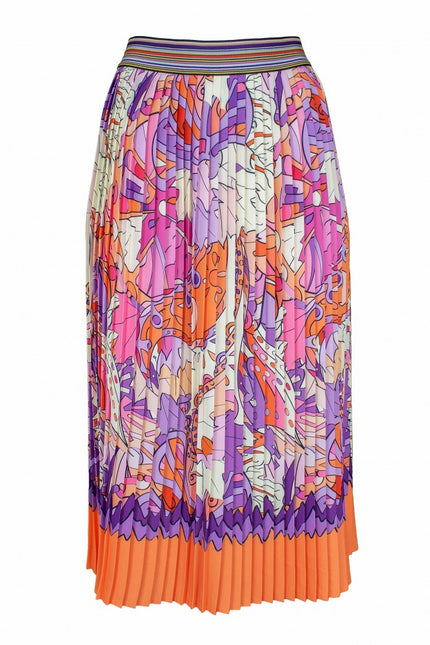 Lalipop Design | Abstract Print Pleated Midi Skirt