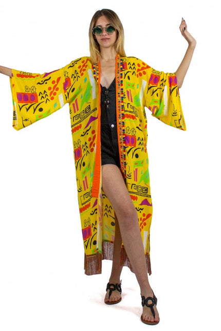 Lalipop Design | Kimono with embroidery border
