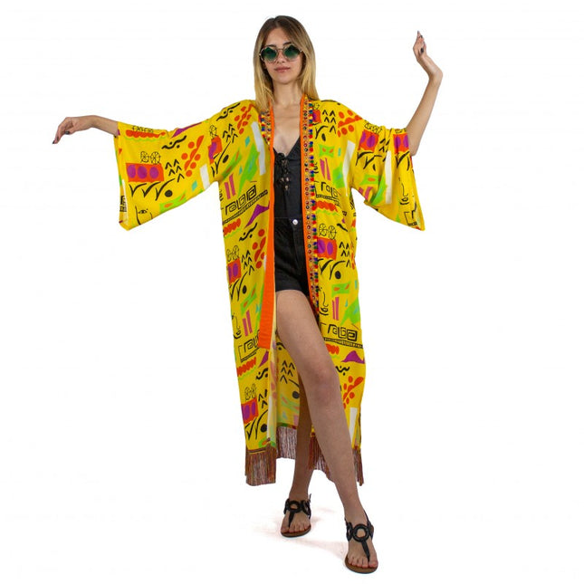 Lalipop Design | Kimono with embroidery border