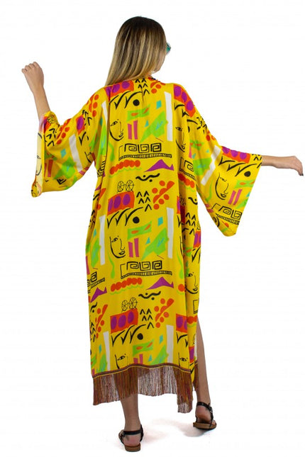 Lalipop Design | Kimono with embroidery border