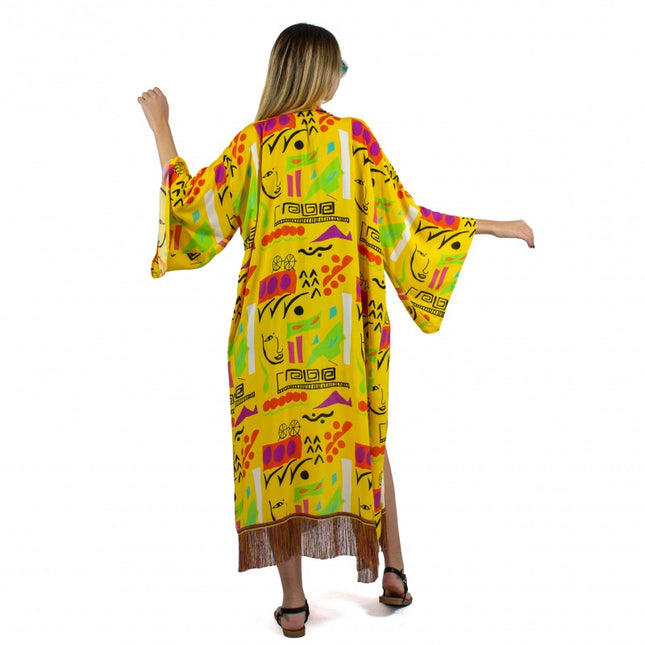 Lalipop Design | Kimono with embroidery border