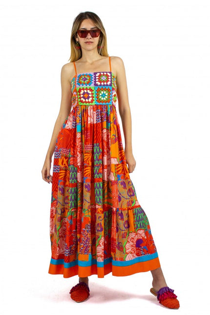 Lalipop Design | Maxi dress with handmade crochet top