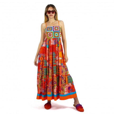 Lalipop Design | Sukienka maxi z ręcznie robionym, szydełkowym gorsetem