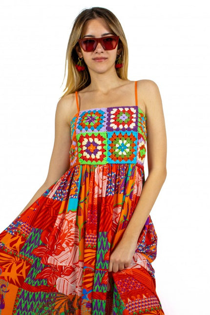 Lalipop Design | Maxi dress with handmade crochet top
