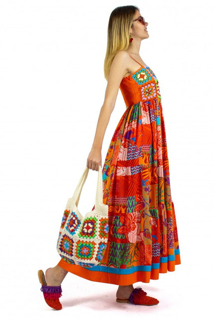 Lalipop Design | Maxi dress with handmade crochet top