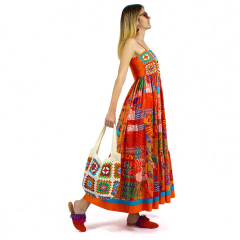 Lalipop Design | Sukienka maxi z ręcznie robionym, szydełkowym gorsetem