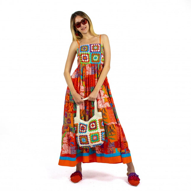 Lalipop Design | Maxi dress with handmade crochet top