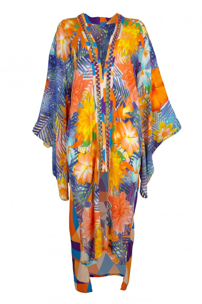 Lalipop Design | Kimono with embroidery and fringe details