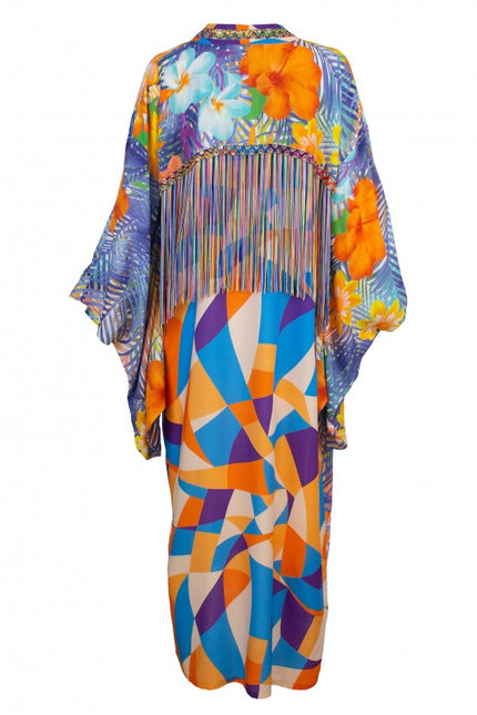 Lalipop Design | Kimono with embroidery and fringe details