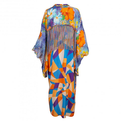 Lalipop Design | Kimono with embroidery and fringe details