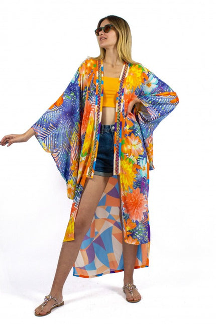 Lalipop Design | Kimono with embroidery and fringe details