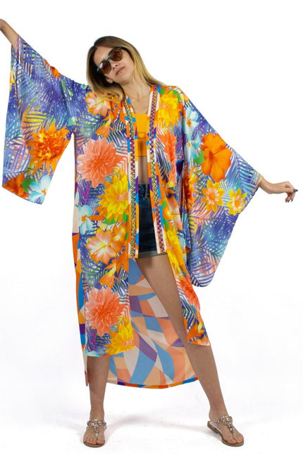 Lalipop Design | Kimono with embroidery and fringe details