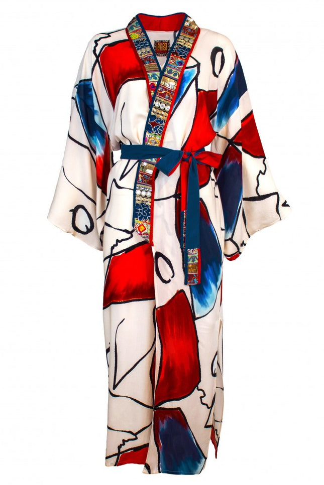 Lalipop Design | Abstract Kimono embellished with embroidery details