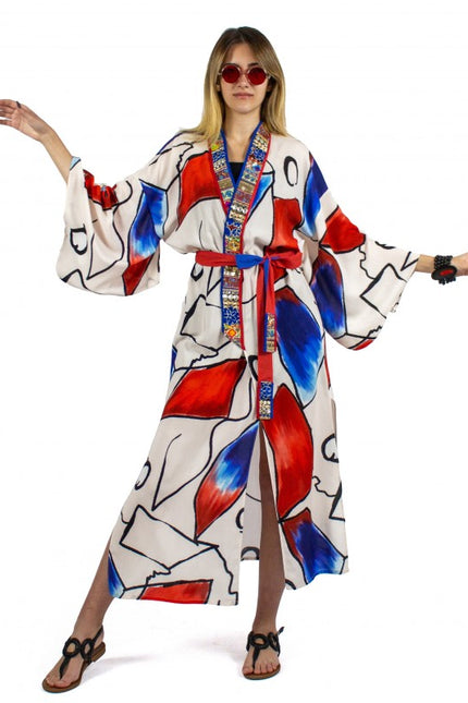 Lalipop Design | Abstract Kimono embellished with embroidery details