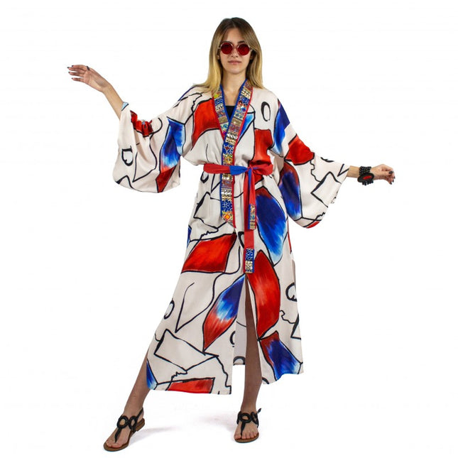 Lalipop Design | Abstract Kimono embellished with embroidery details