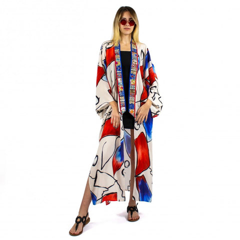 Lalipop Design | Abstract Kimono embellished with embroidery details