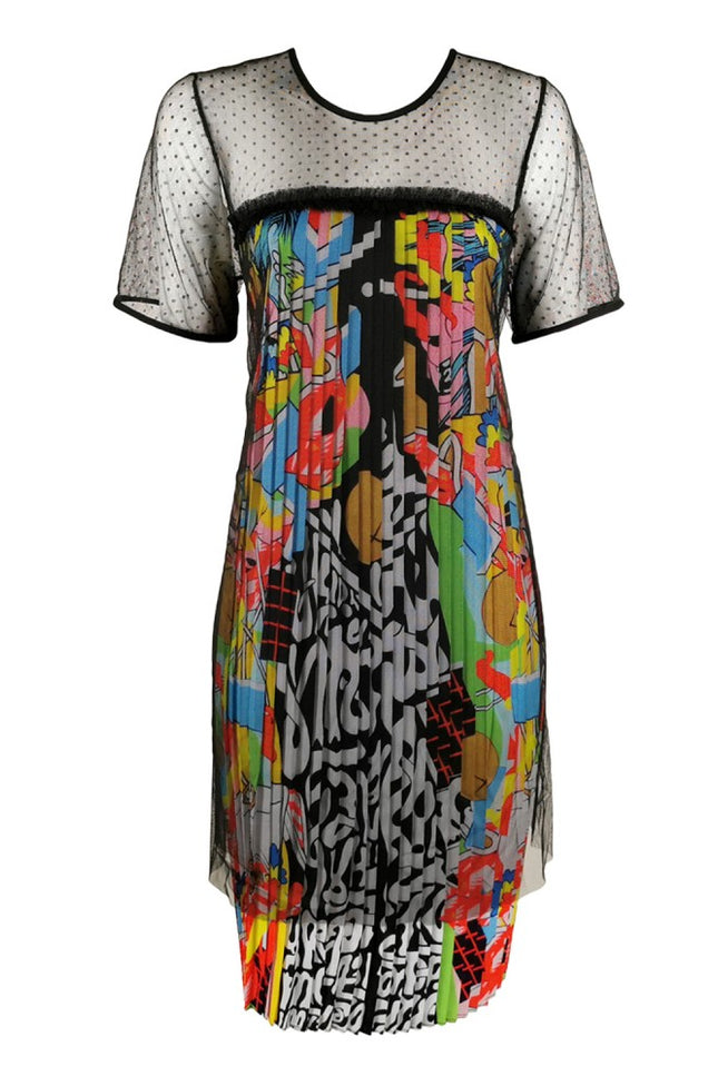 Lalipop Design | Pleated Mini dress with black tulle